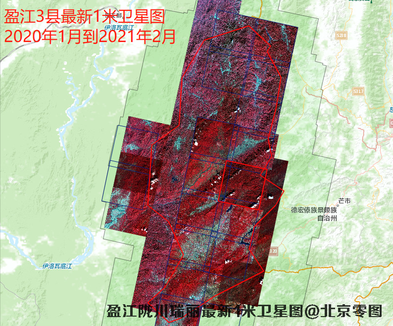 盈江3县沧源2县最新1米卫星图查询报告