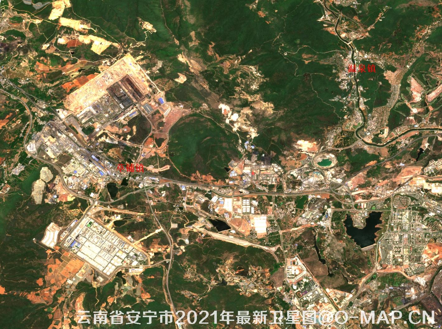 云南省昆明市2021年最新卫星图