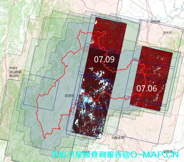 灾后卫星影像图查询报告