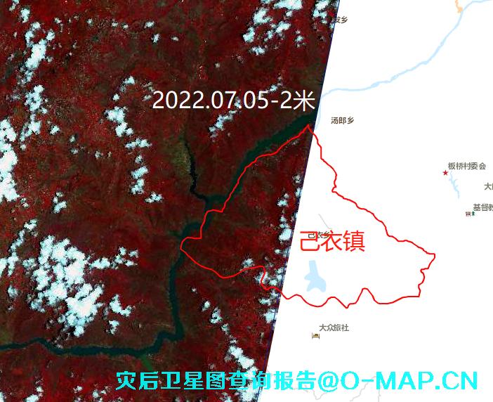 灾后卫星影像图查询报告