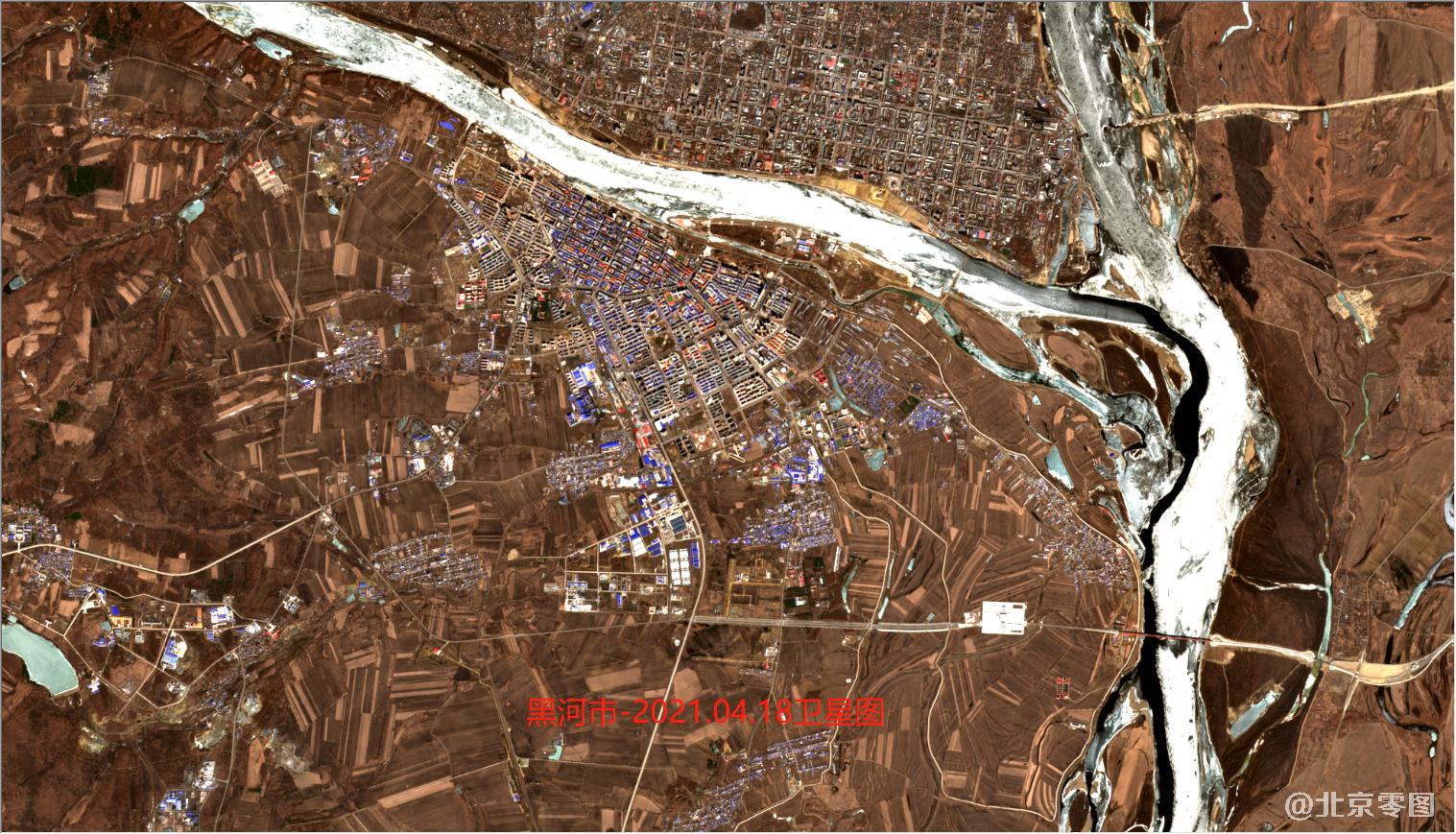 中国人寿张乃丹事件地点卫星图-黑河市卫星图