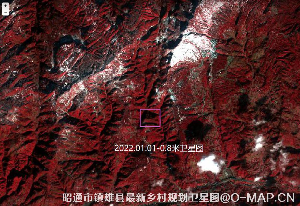 高分二号卫星2022年拍摄的云南省昭通市镇雄县卫星图