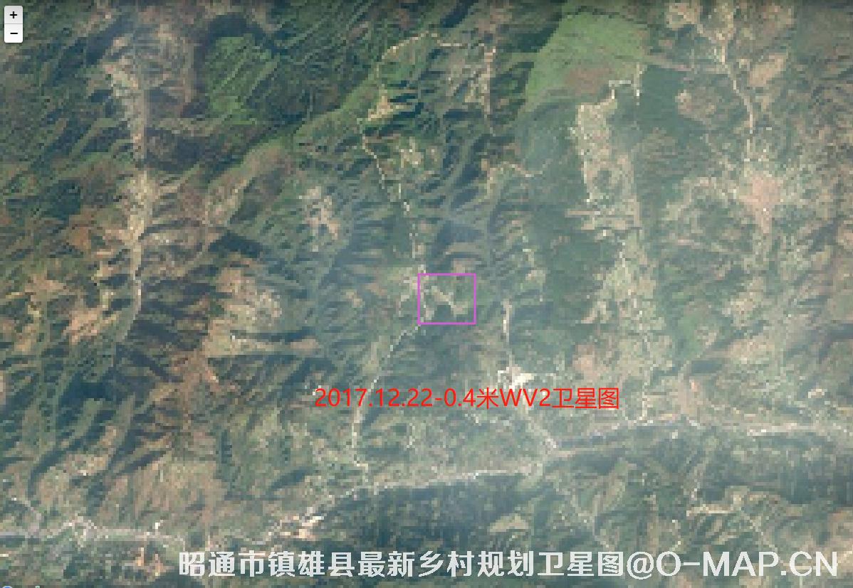 WorldView2卫星2017年拍摄的云南省昭通市镇雄县卫星图