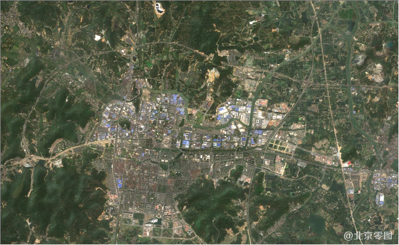 浙江省杭州市2021年3月份最新卫星影像图