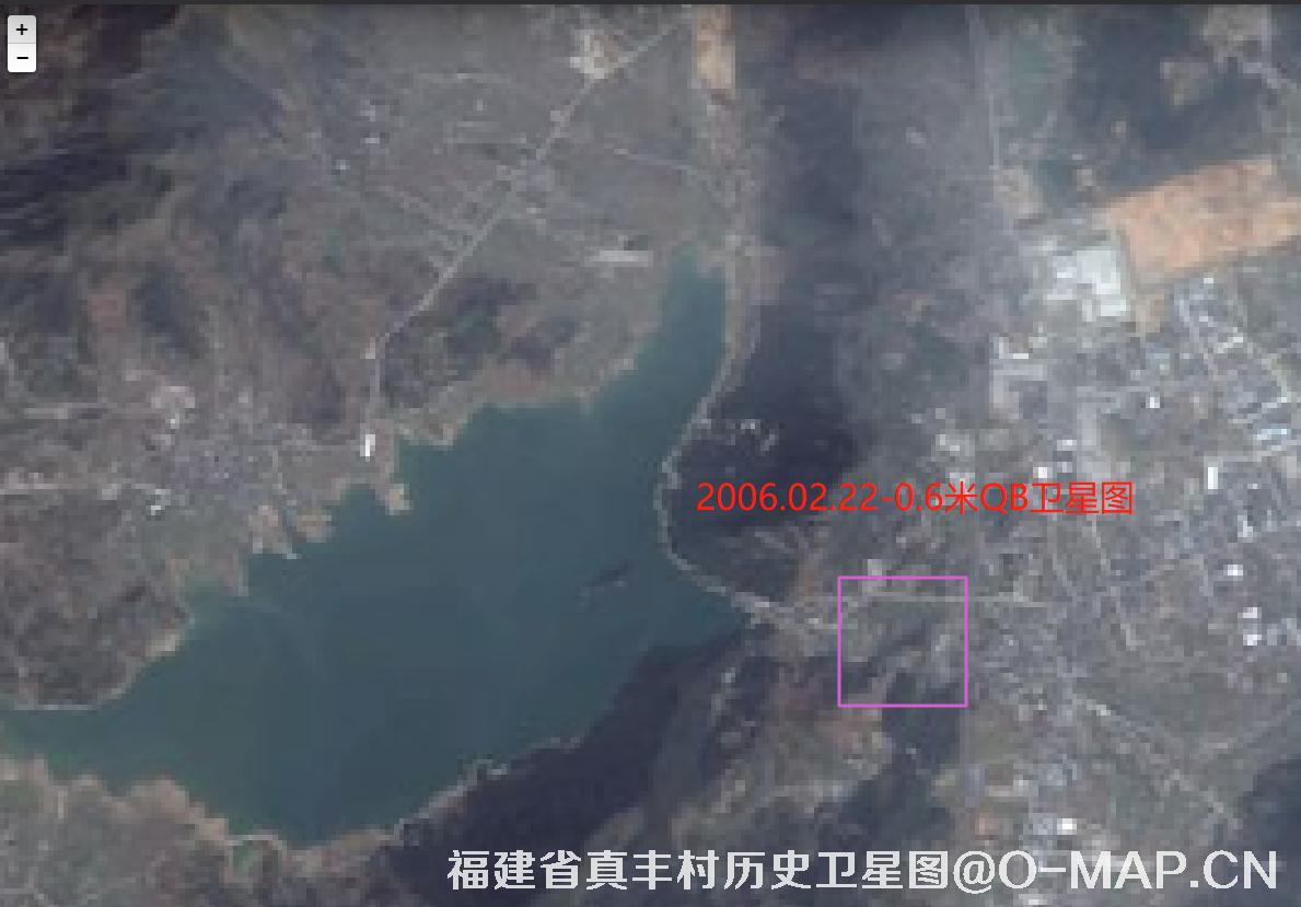 美国快鸟卫星拍摄的福建省福清市真丰村2006年历史卫星图