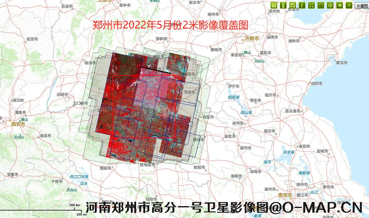 河南省郑州市高景一号卫星和高分一号卫星图
