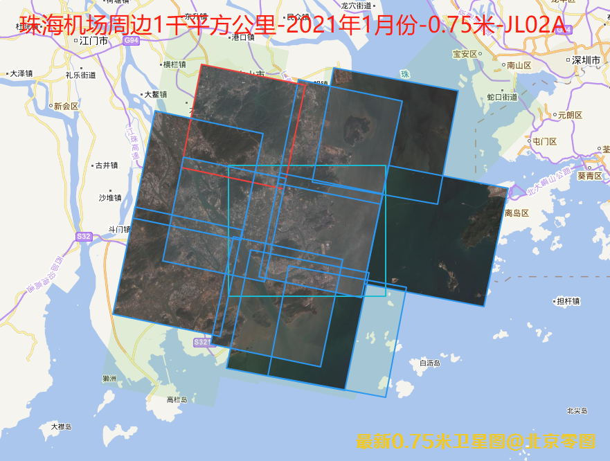 珠海机场2021年最新卫星影像图