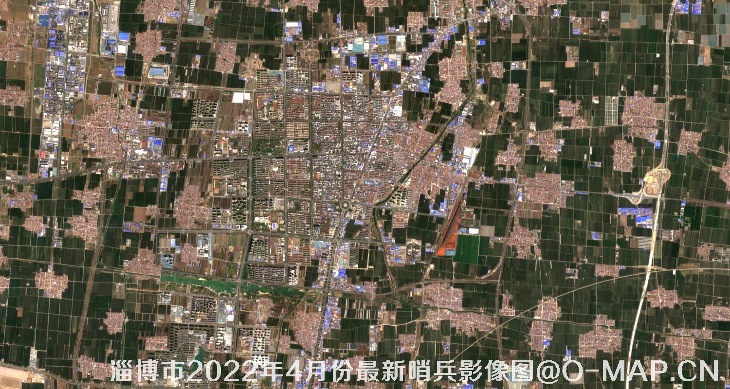 山东省淄博市2022年4月份哨兵卫星图