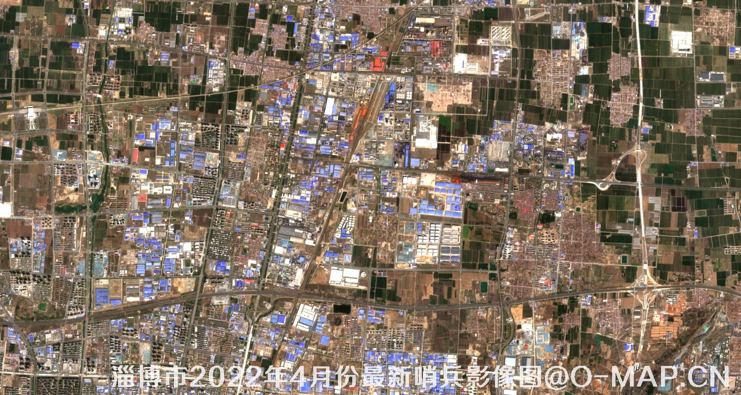 山东省淄博市2022年4月份哨兵卫星图