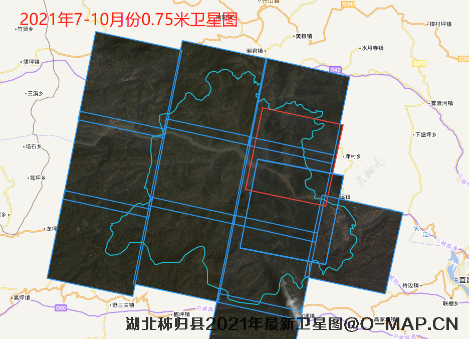 湖北省宜昌市秭归县2021最新亚米级卫星图
