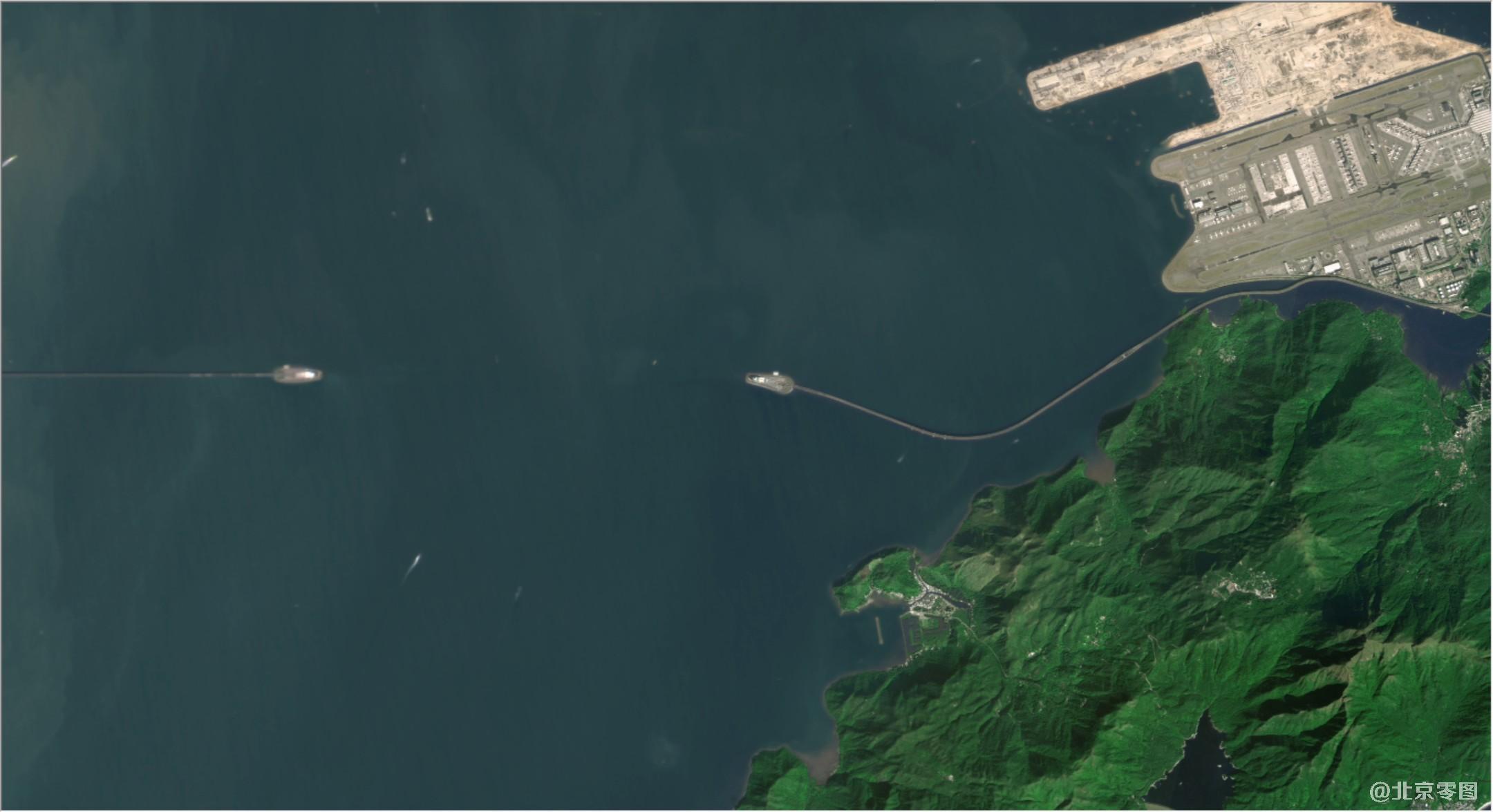 卫星影像图-珠港澳大桥卫星图