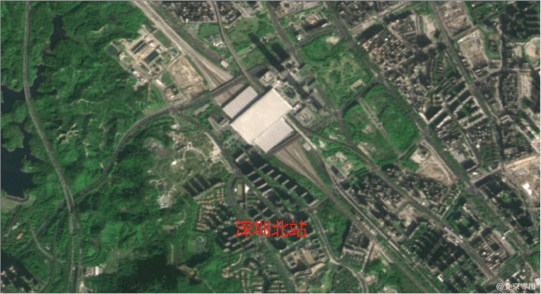 卫星影像图-深圳北站卫星图