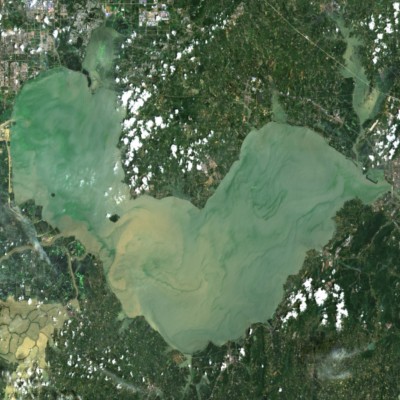 巢湖真彩色卫星影像图-源自北京亿景图