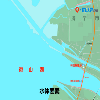 微山湖最新水里电子地图-源自北京亿景图