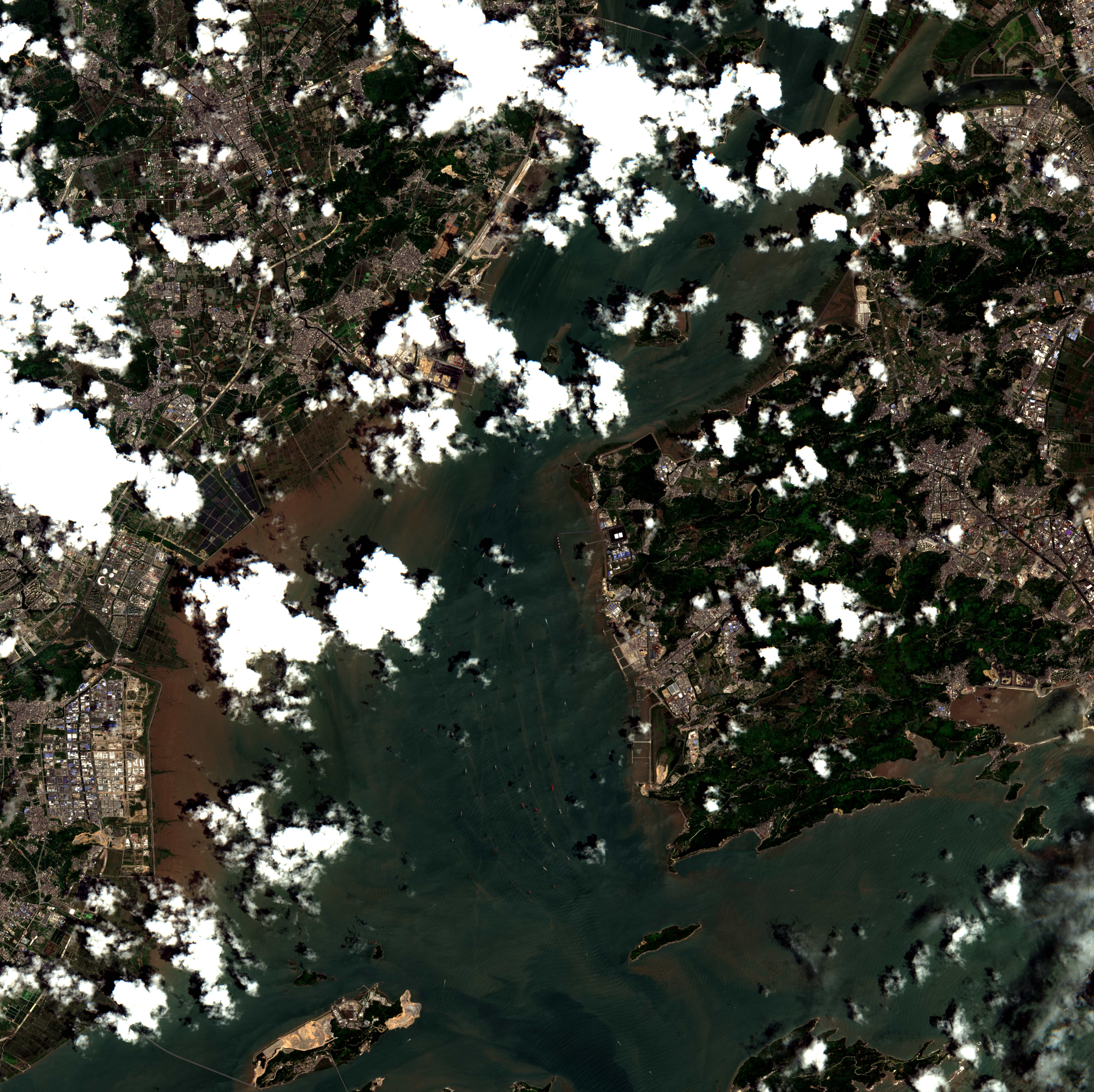 乐清市2020年8月3日5米全景卫星图 