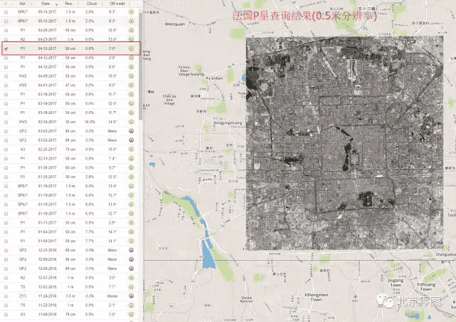 Pleiades卫星影像存档数据查询方法-源自北京亿景图