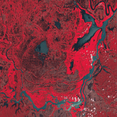 假彩色卫星影像图