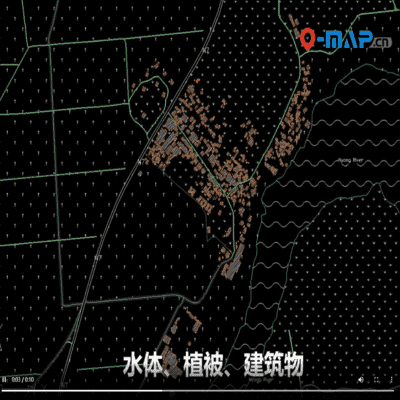 基于卫星影像数据制作的DLG全要素矢量化数据图