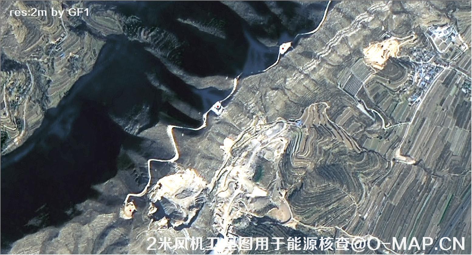 2米分辨率卫星拍摄的风机用于新能源核查