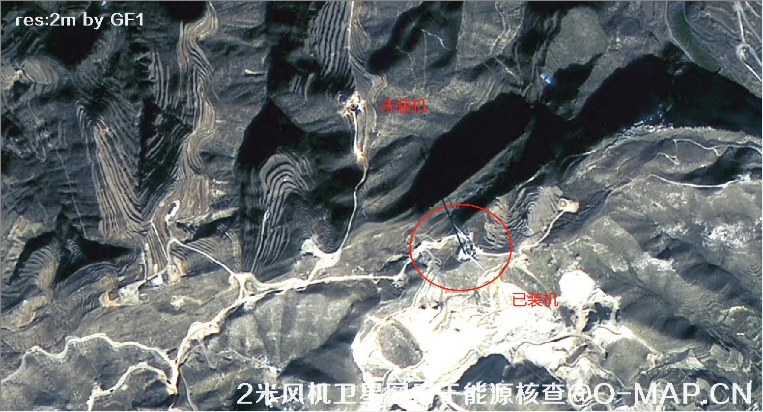 2米分辨率卫星拍摄的风机用于新能源核查