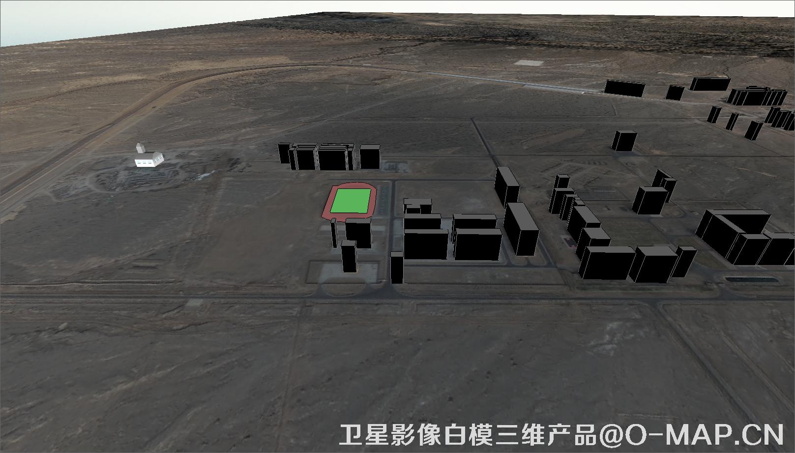 卫星影像DEM数据和建筑白模打造的三维效果