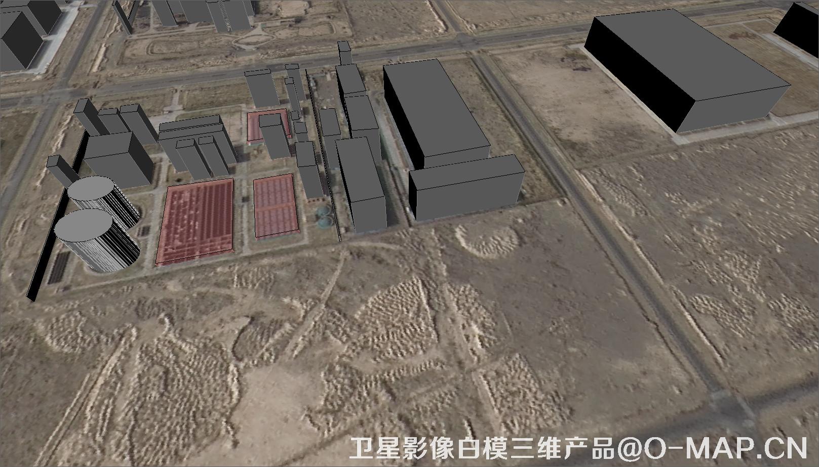 卫星影像DEM数据和建筑白模打造的三维效果