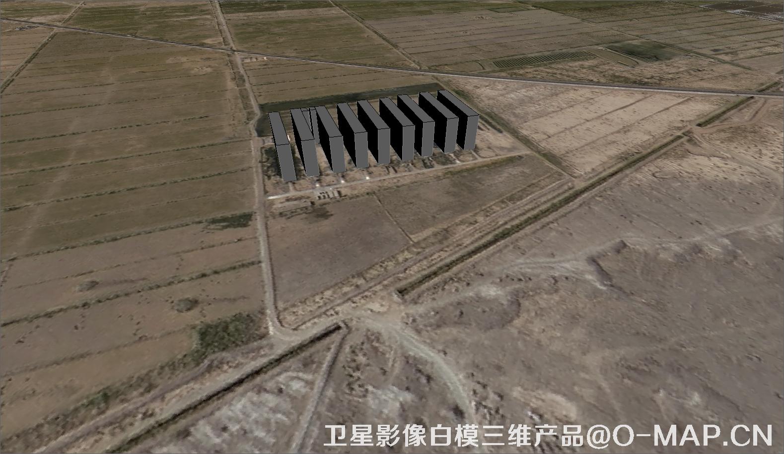 卫星影像DEM数据和建筑白模打造的三维效果