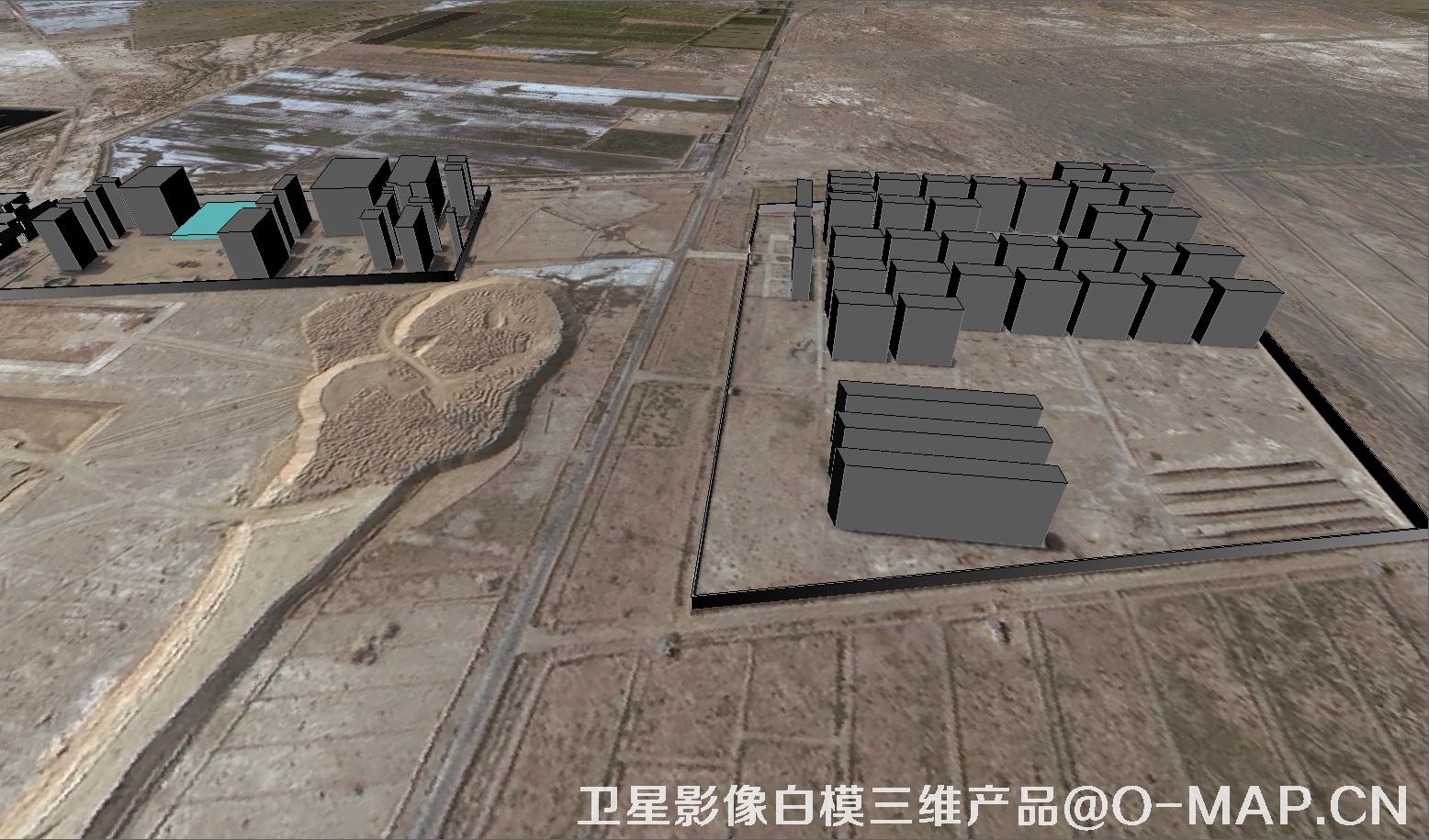 卫星影像DEM数据和建筑白模打造的三维效果