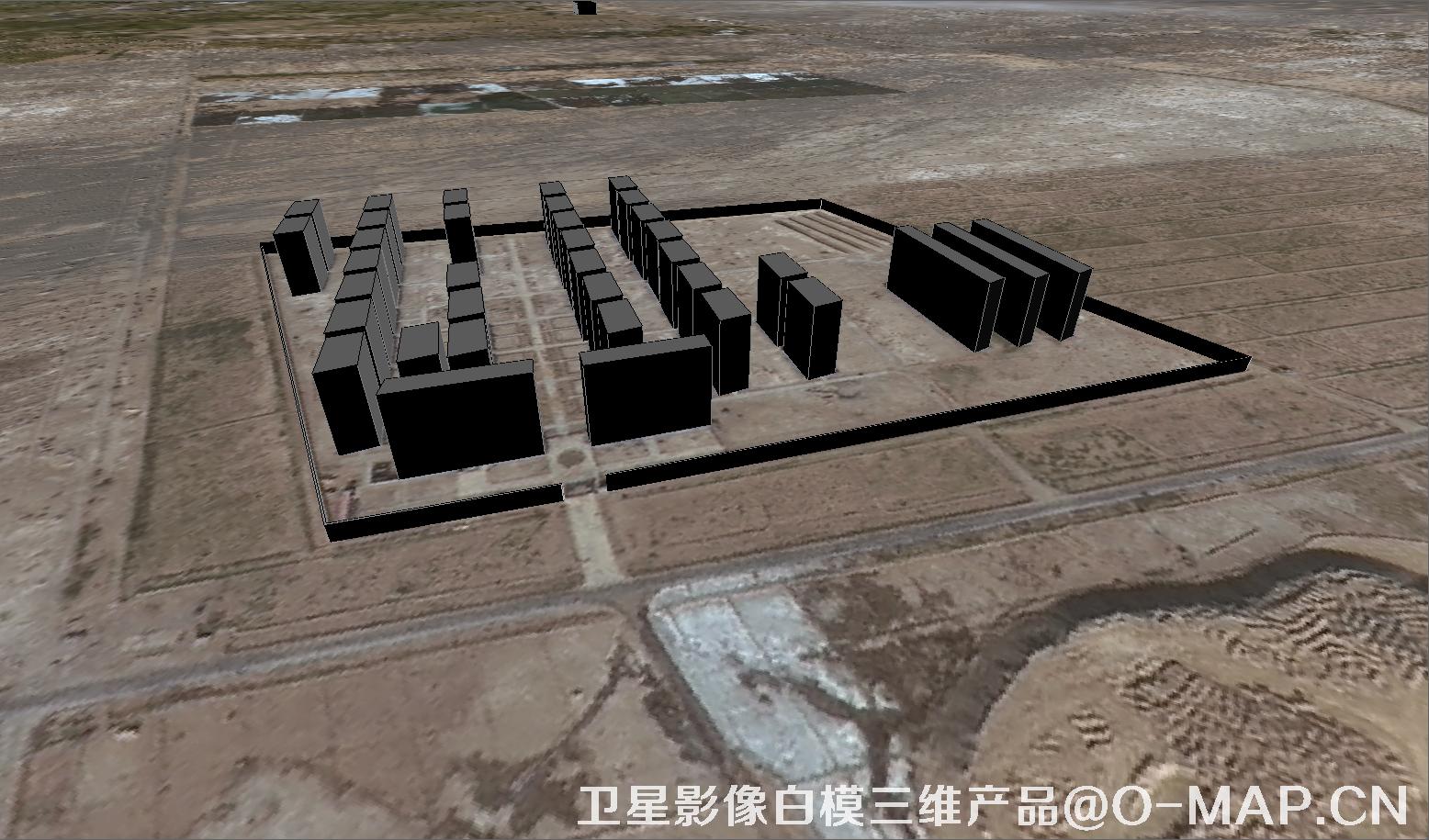 卫星影像DEM数据和建筑白模打造的三维效果