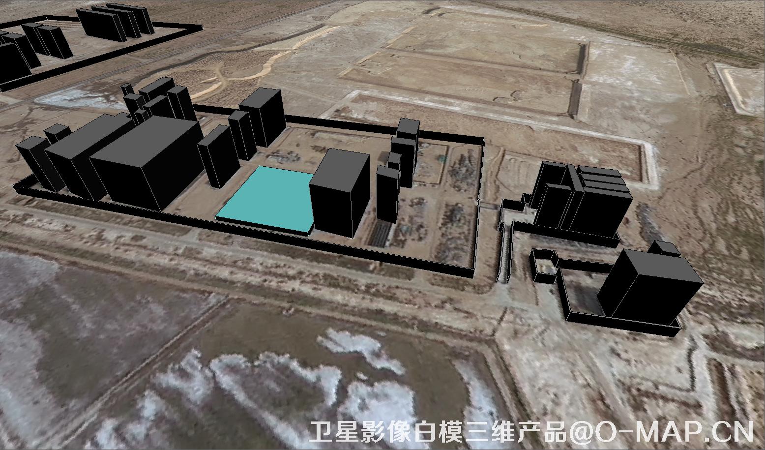 卫星影像DEM数据和建筑白模打造的三维效果