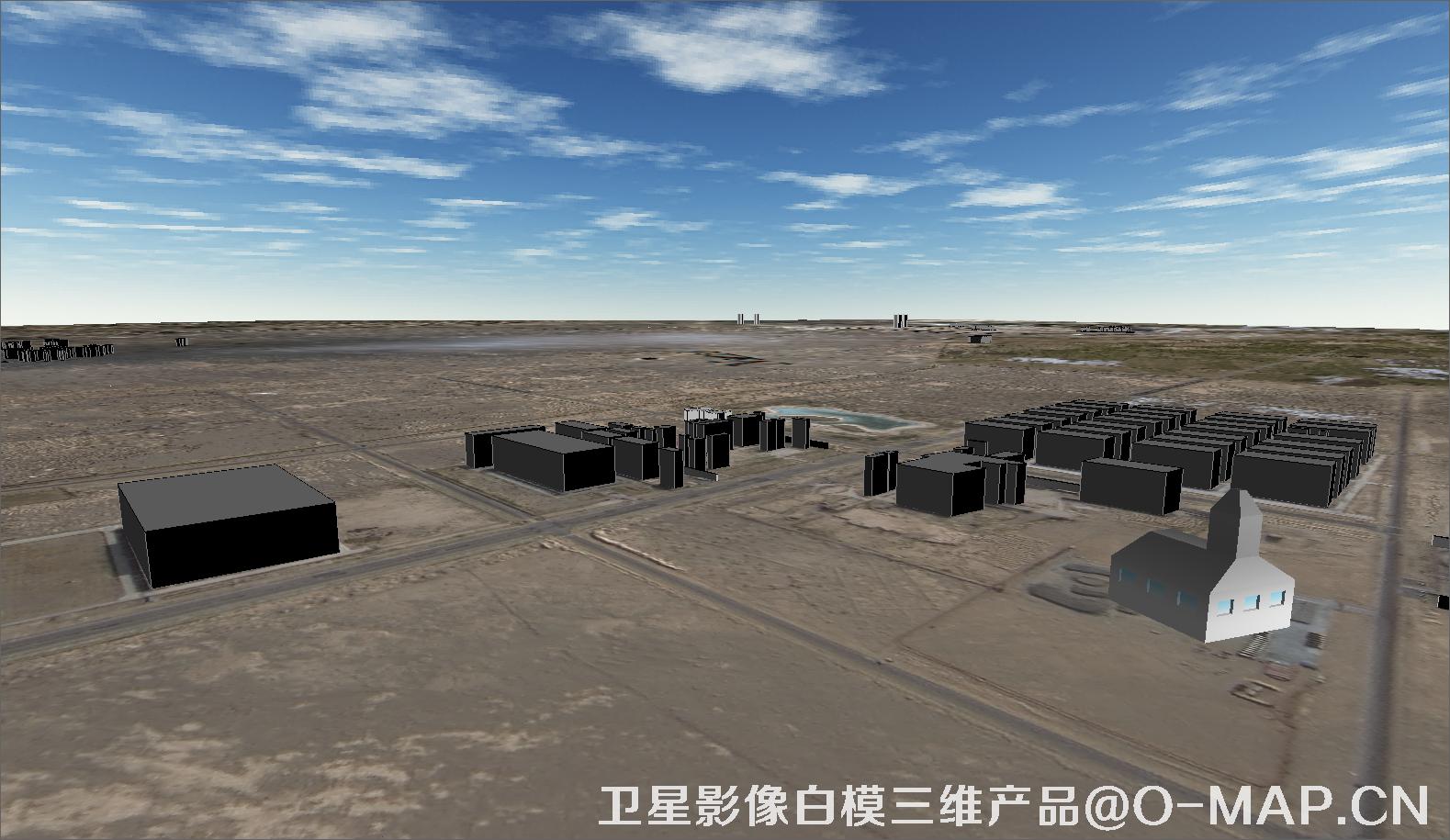 卫星影像DEM数据和建筑白模打造的三维效果