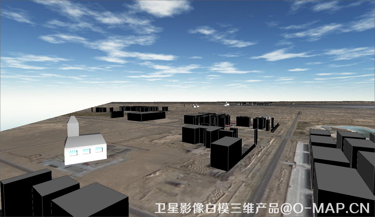卫星影像DEM数据和建筑白模打造的三维效果