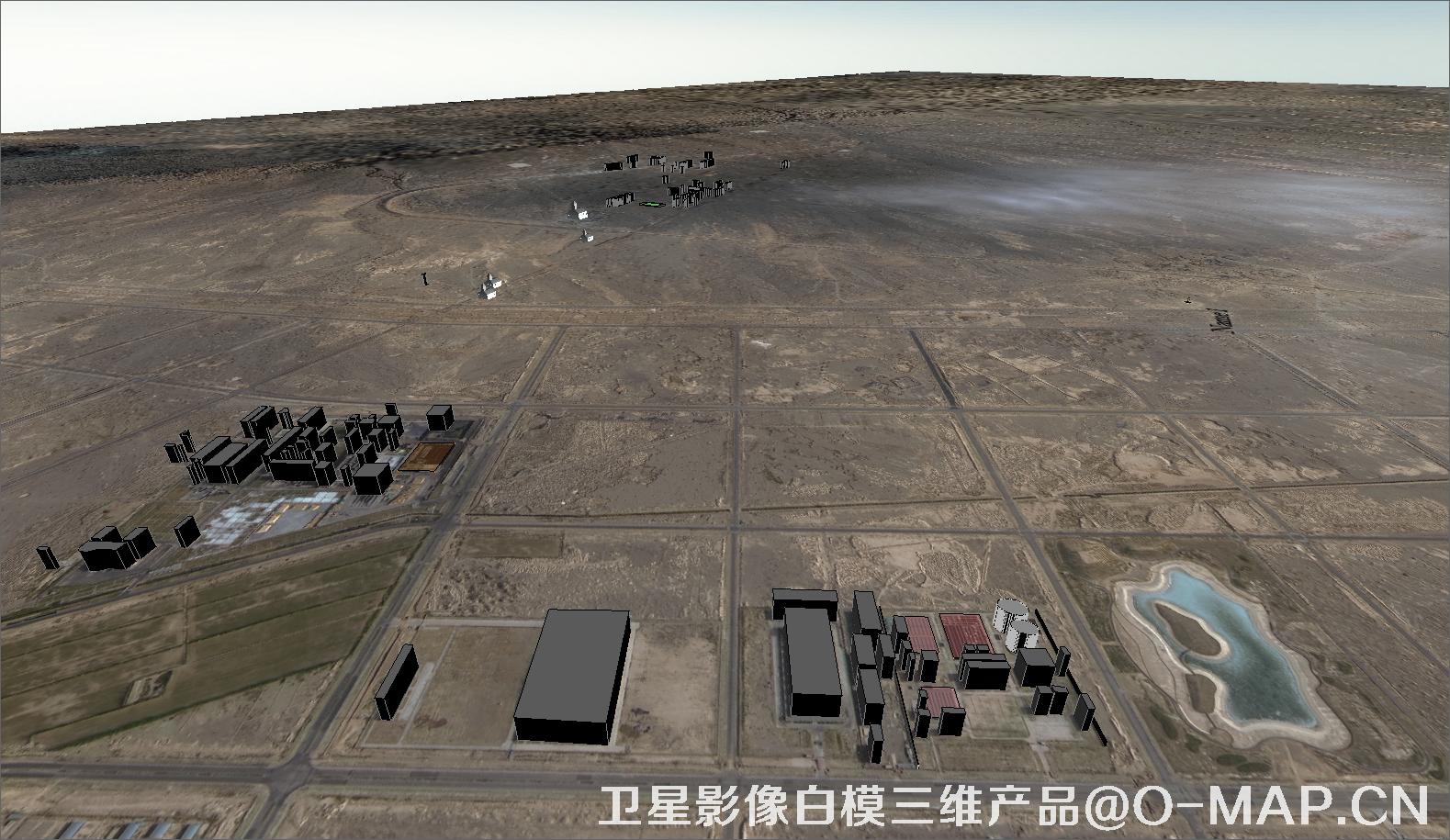 卫星影像DEM数据和建筑白模打造的三维效果