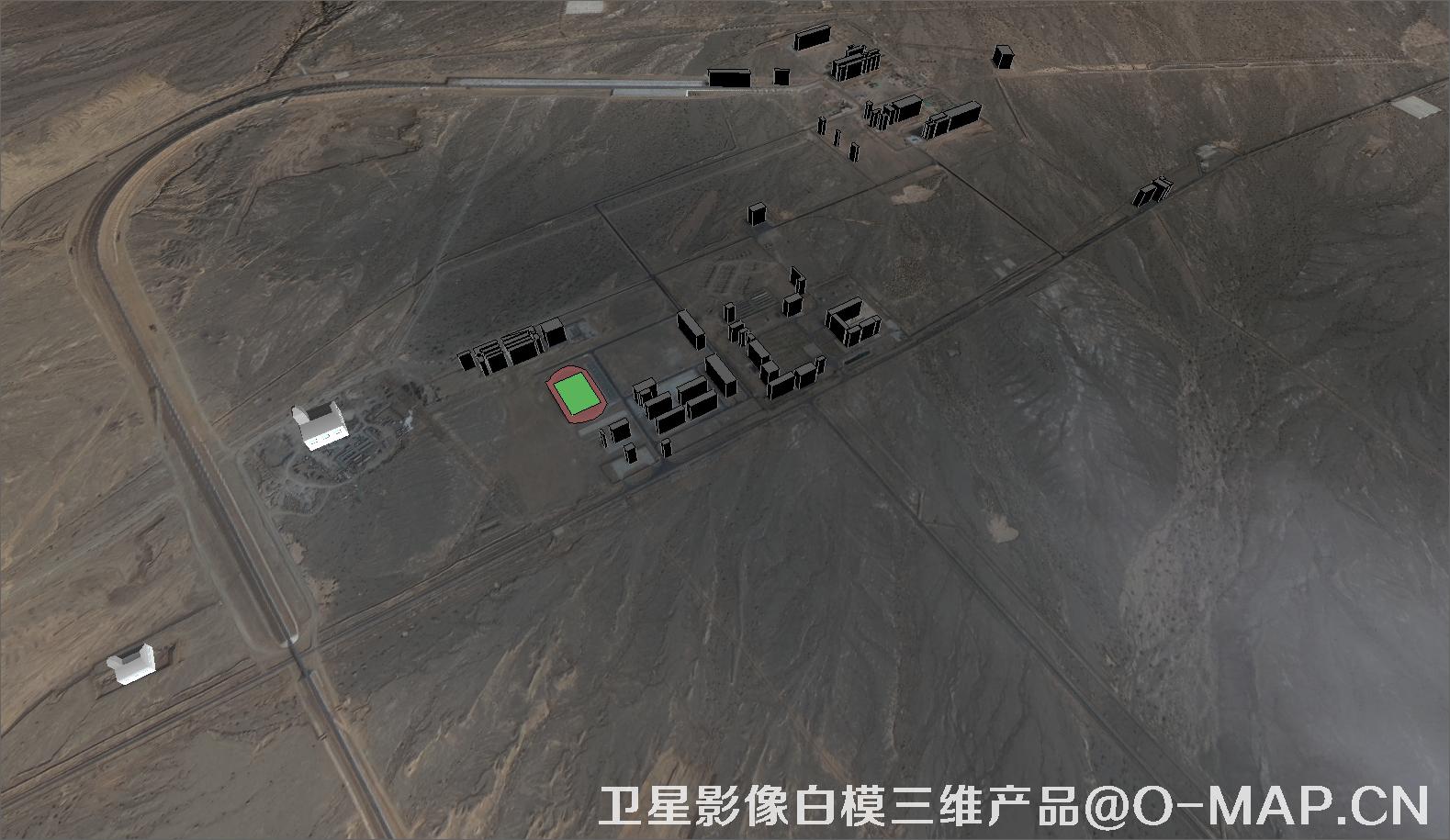 卫星影像DEM数据和建筑白模打造的三维效果