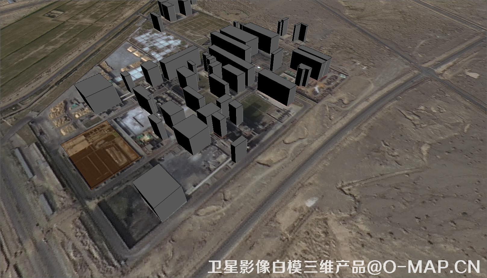 卫星影像DEM数据和建筑白模打造的三维效果