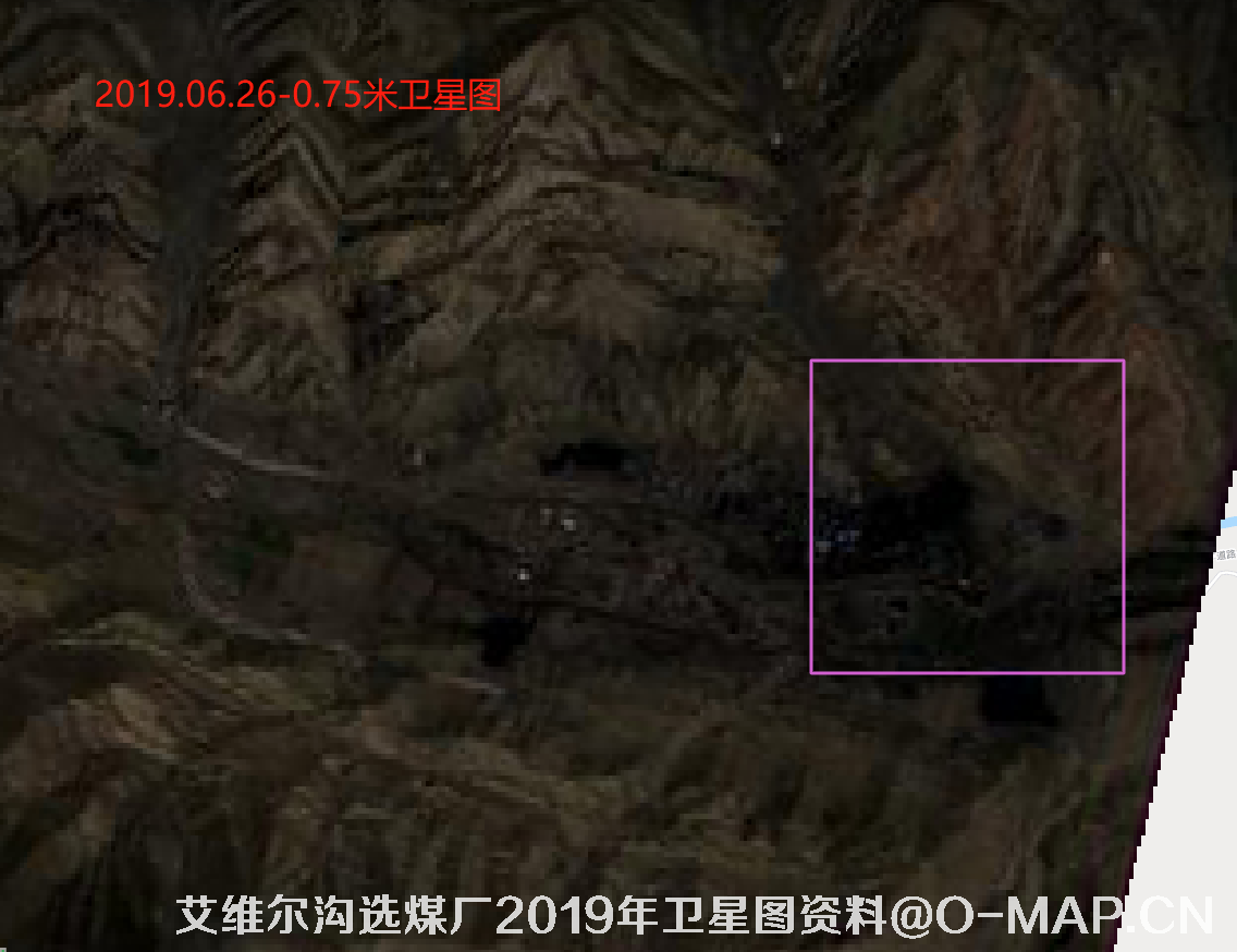 新疆乌鲁木齐艾维尔沟选煤厂2018和2019卫星图资料