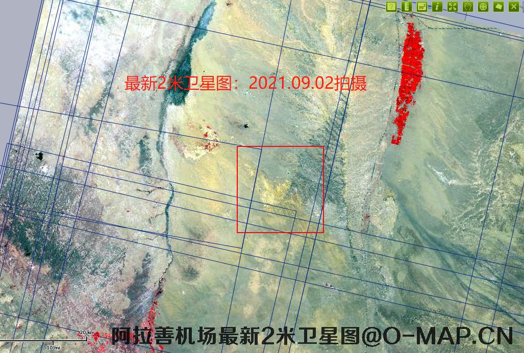 阿拉善机场2021年最新卫星图