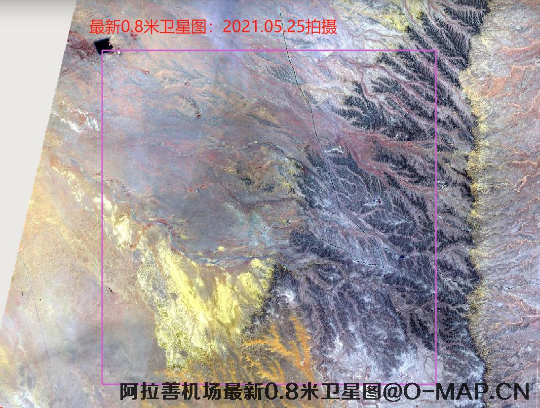 阿拉善机场2021年最新卫星图