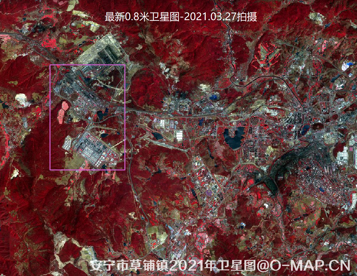 云南省昆明市安宁市草铺镇2021安全生产卫星图