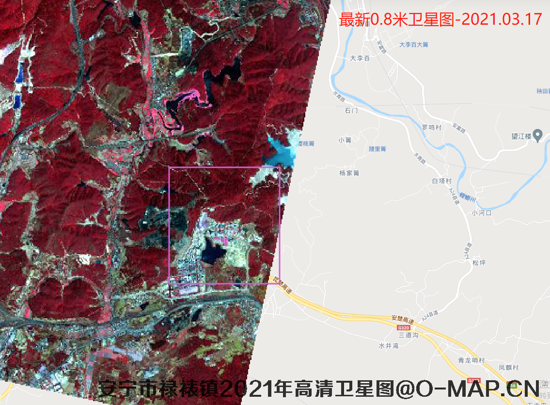 云南省昆明市安宁市禄脿镇2021安全生产卫星图