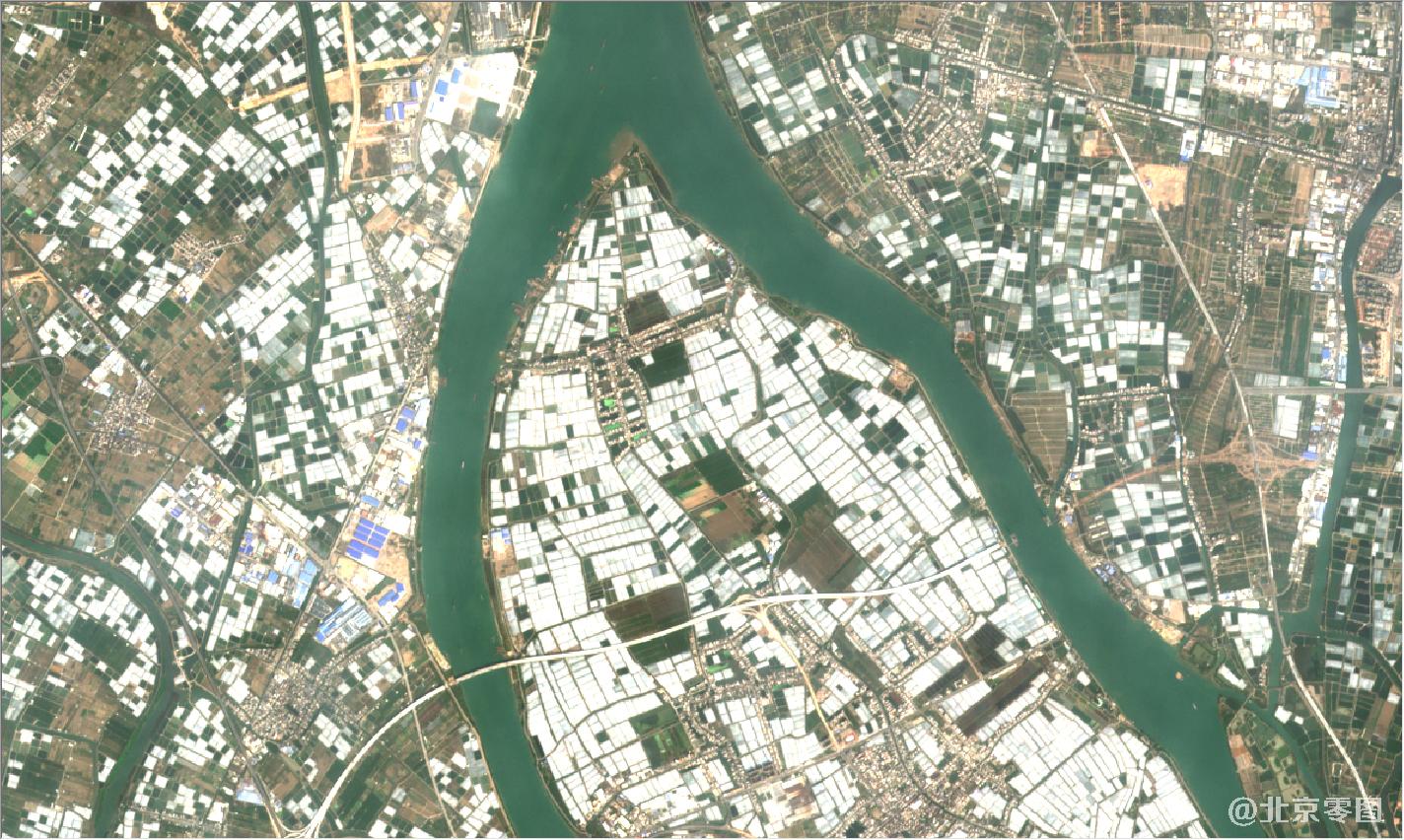 珠海市和澳门地区2021年2月份卫星地图