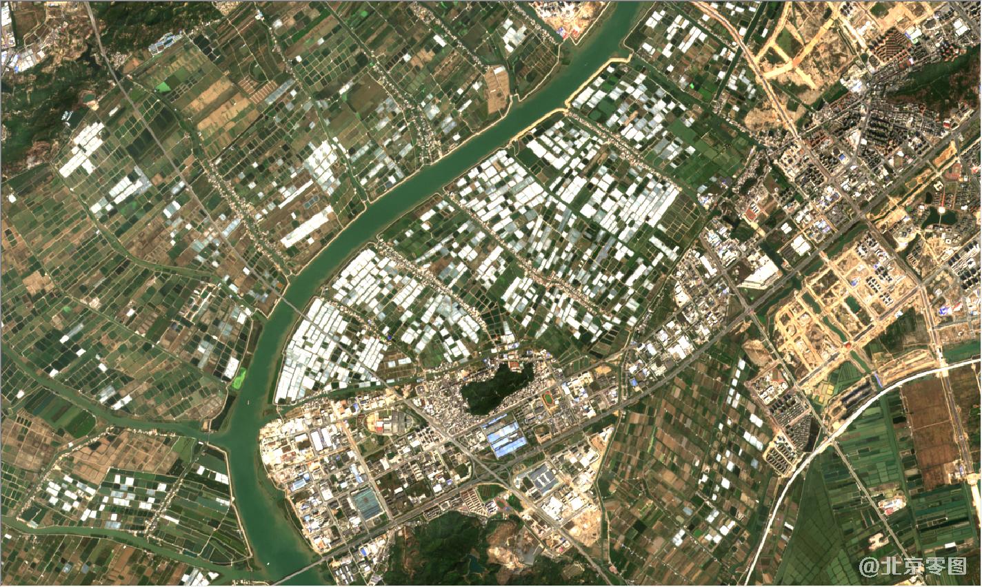 珠海市和澳门地区2021年2月份卫星地图