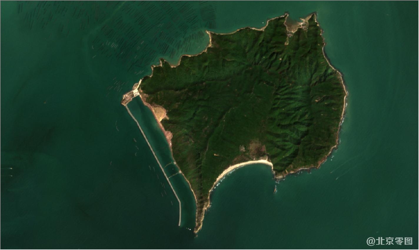 珠海市和澳门地区2021年2月份卫星地图