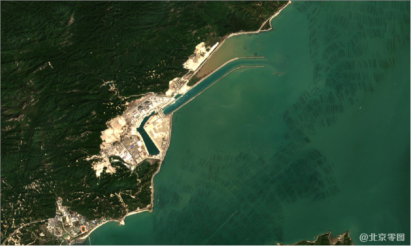珠海市和澳门地区2021年2月份卫星地图