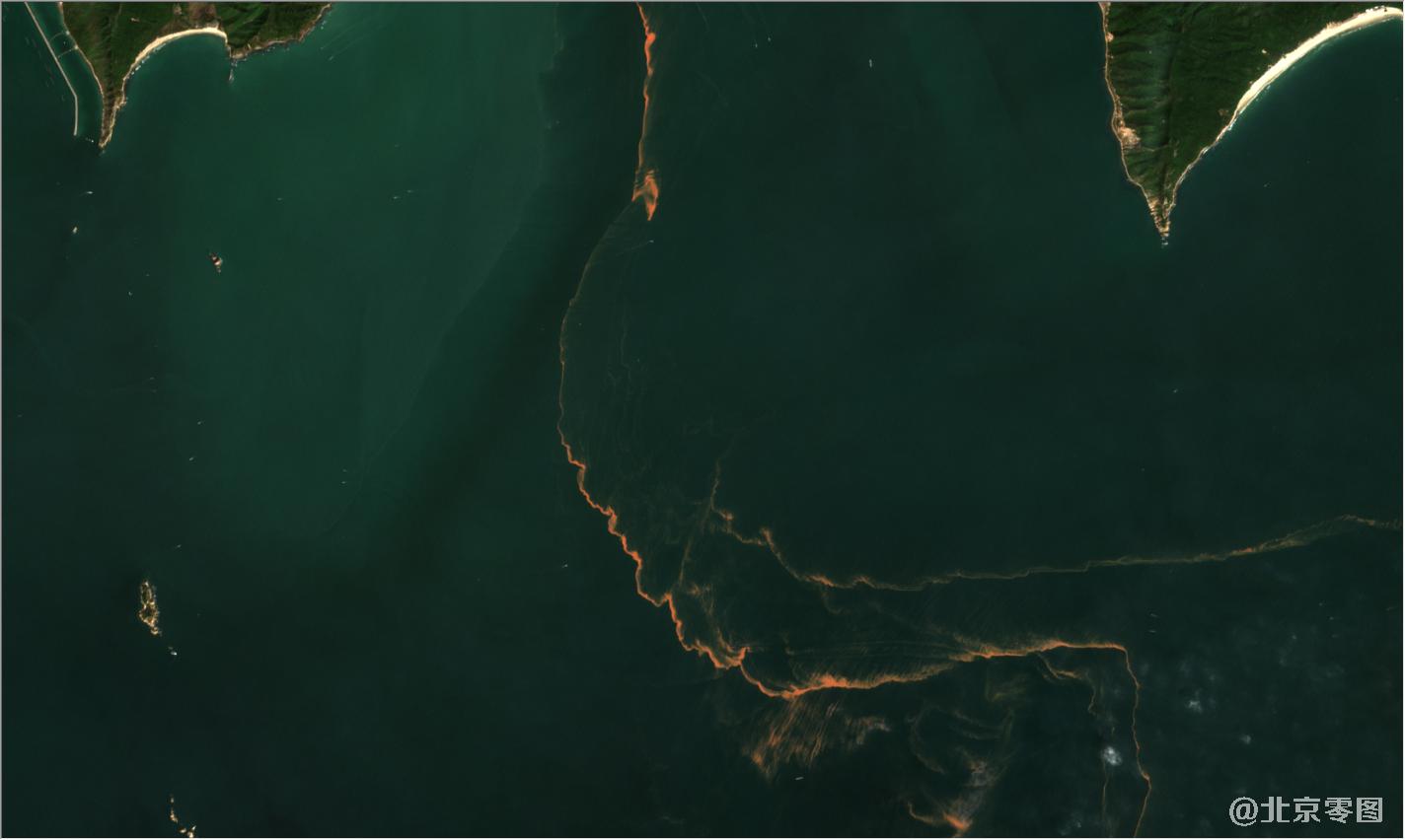 珠海市和澳门地区2021年2月份卫星地图