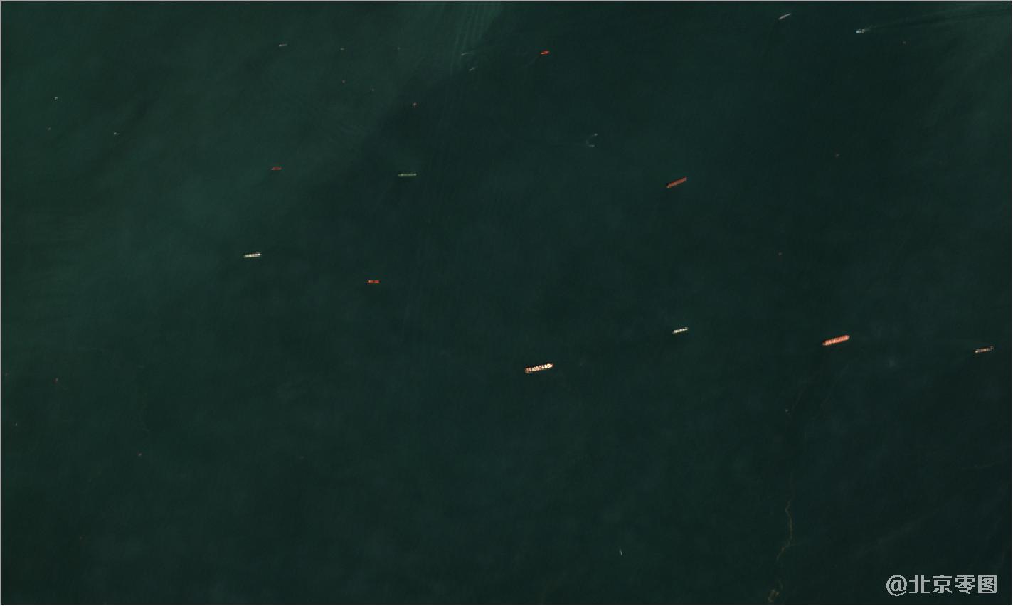 珠海市和澳门地区2021年2月份卫星地图
