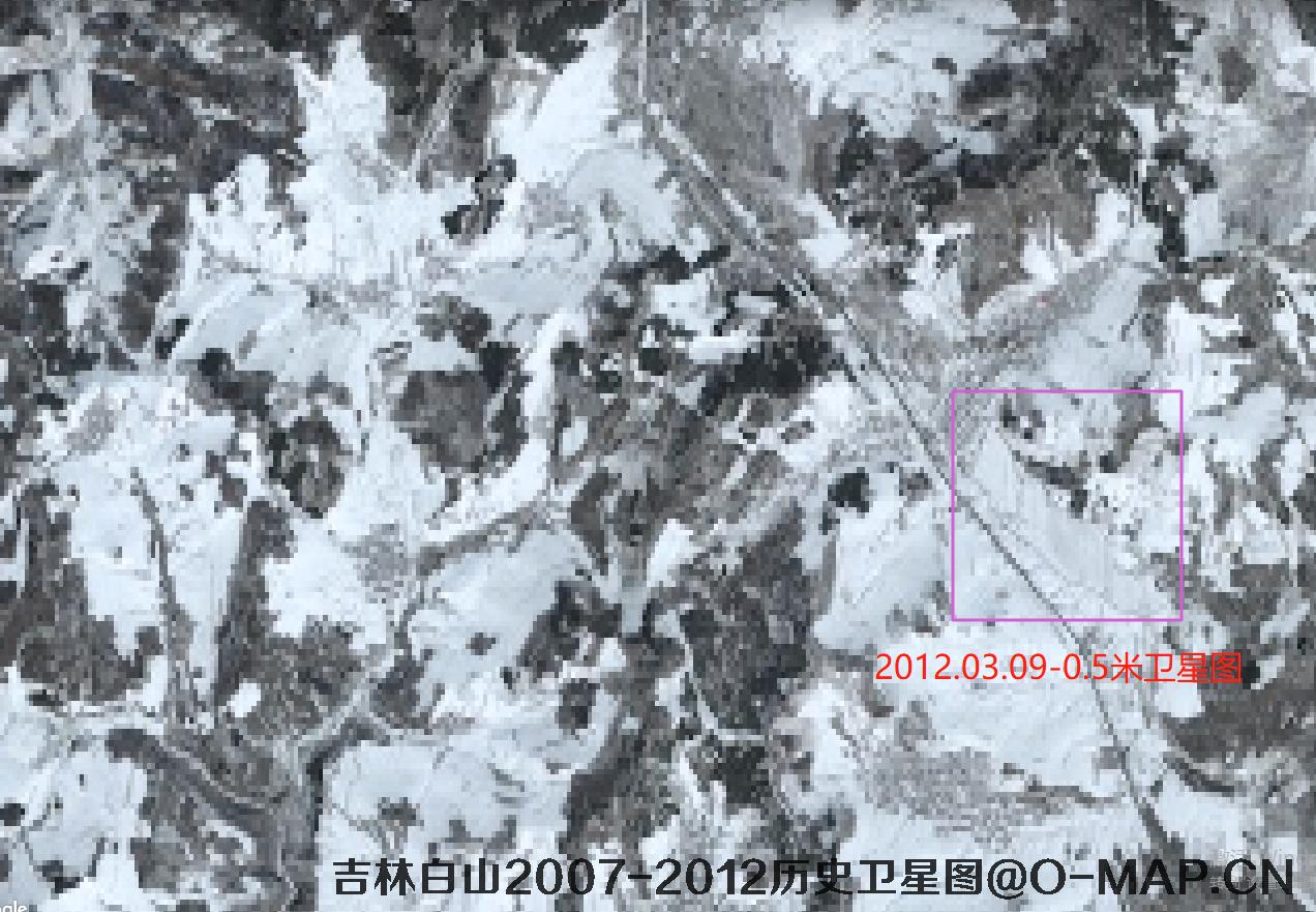 美国WV2卫星2012年拍摄的吉林省白山市历史卫星图
