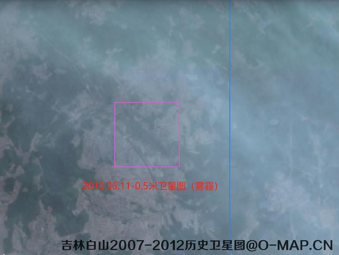 美国GeoEye卫星2012年拍摄的吉林省白山市历史卫星图