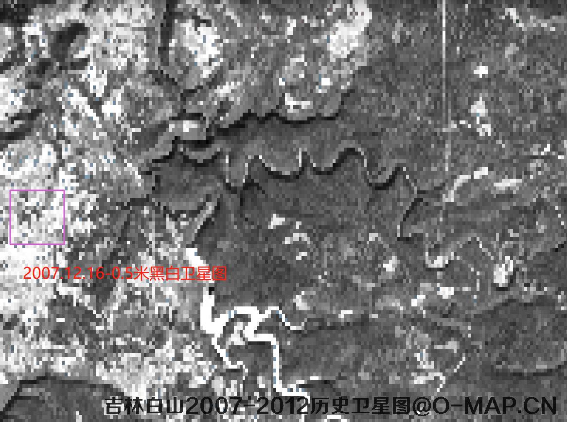 美国WV1卫星2007年拍摄的吉林省白山市历史卫星图