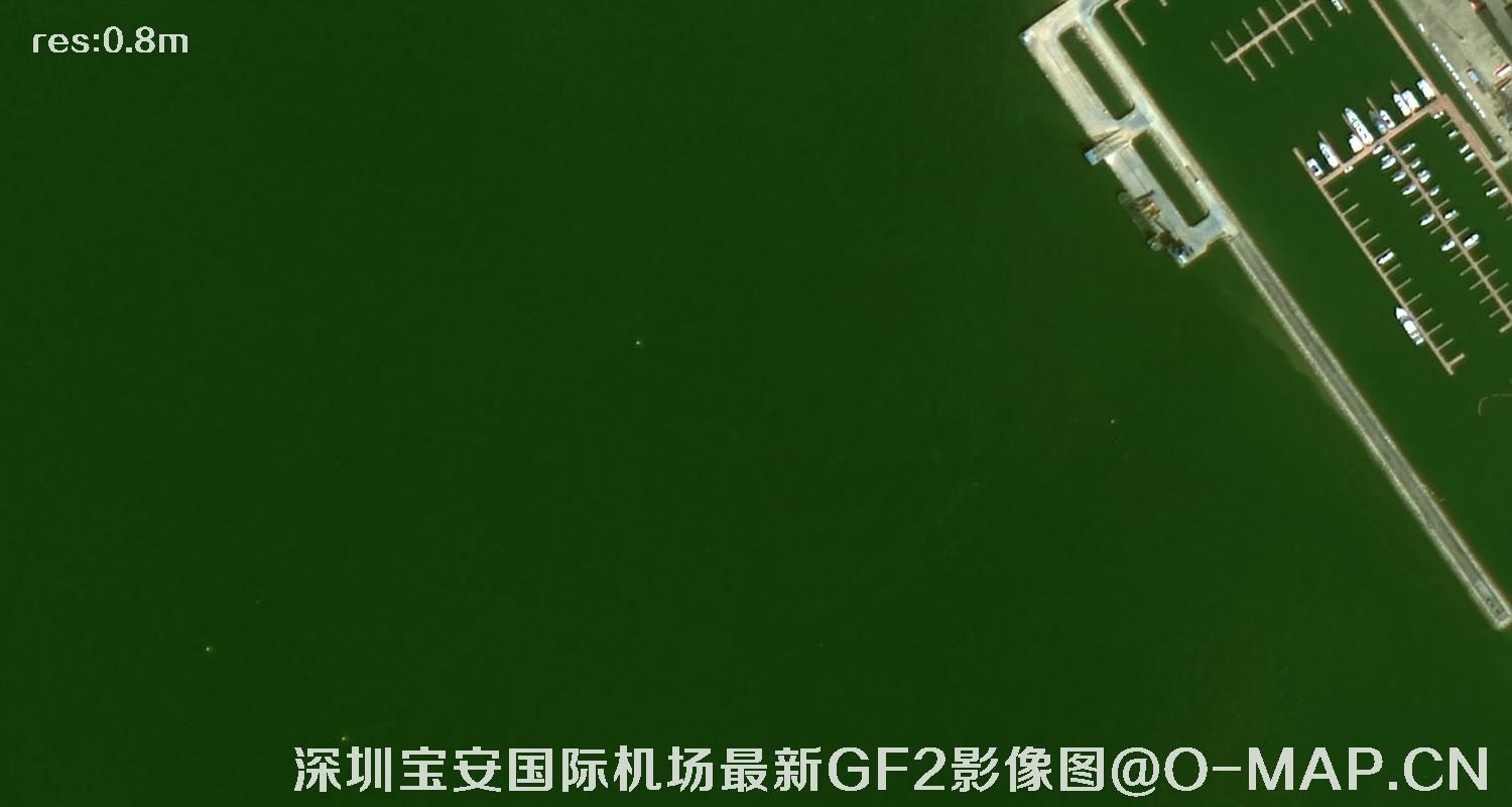 广东省深圳宝安国际机场周边最新高分二号卫星影像图
